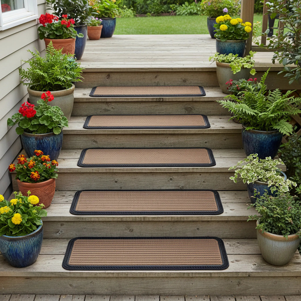 Set Of Six Polypropylene Rubber Stair Treads