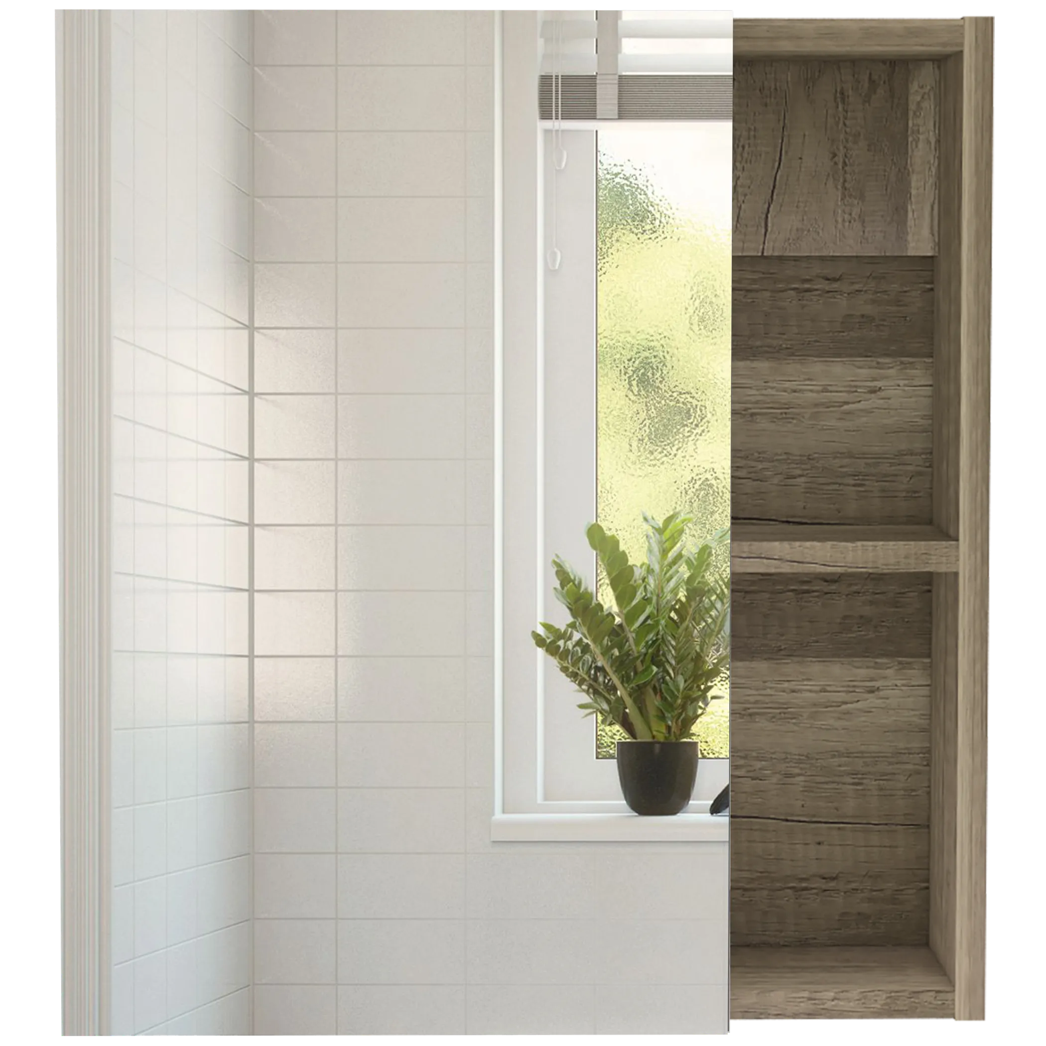 Labelle 2 Piece Bathroom Set, Medicine Cabinet + Linen Cabinet — view 3