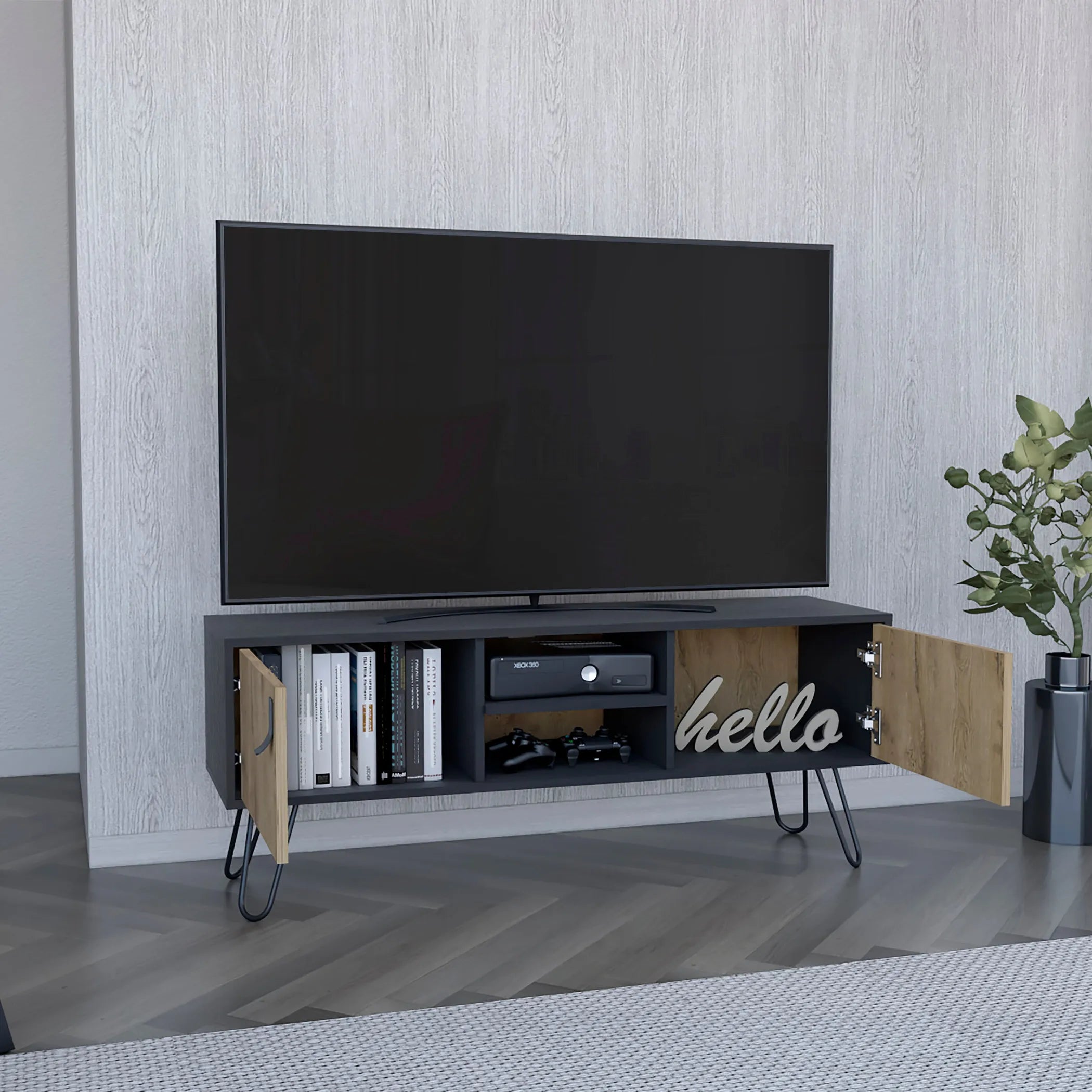 Huna Hairpin Legs TV Rack — view 2