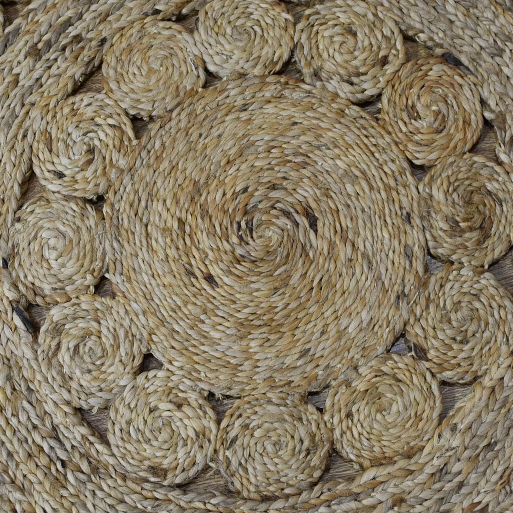 Rugsotic Carpets Hand Woven Jute Round Eco-friendly Area Rug Oriental — view 4