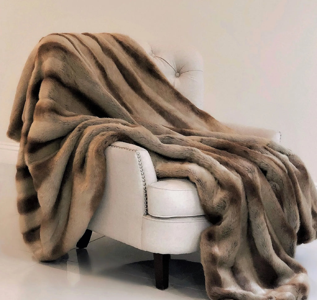 Plutus Sheared Faux Chinchilla Luxury Throw — view 2