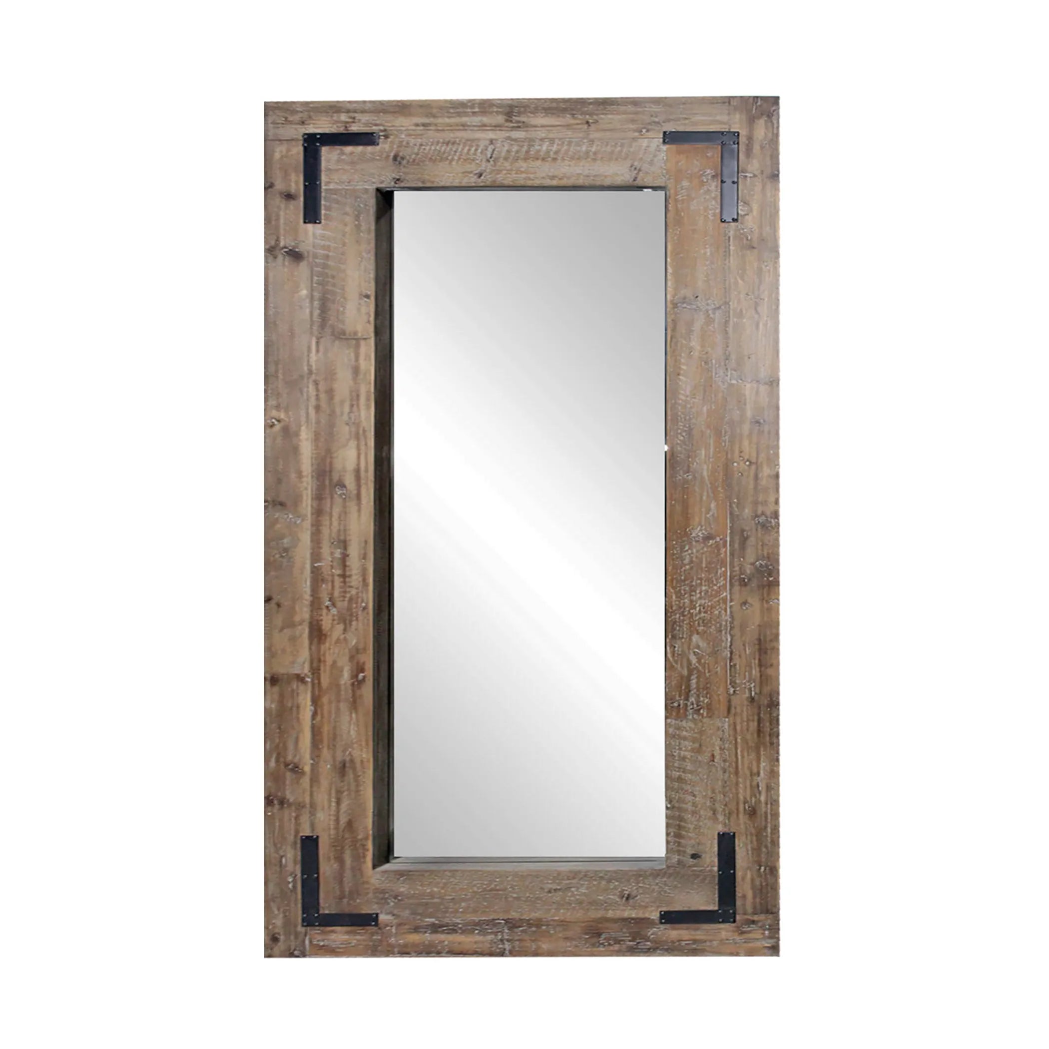 Wood Framed Leaning Accent Mirror — view 2
