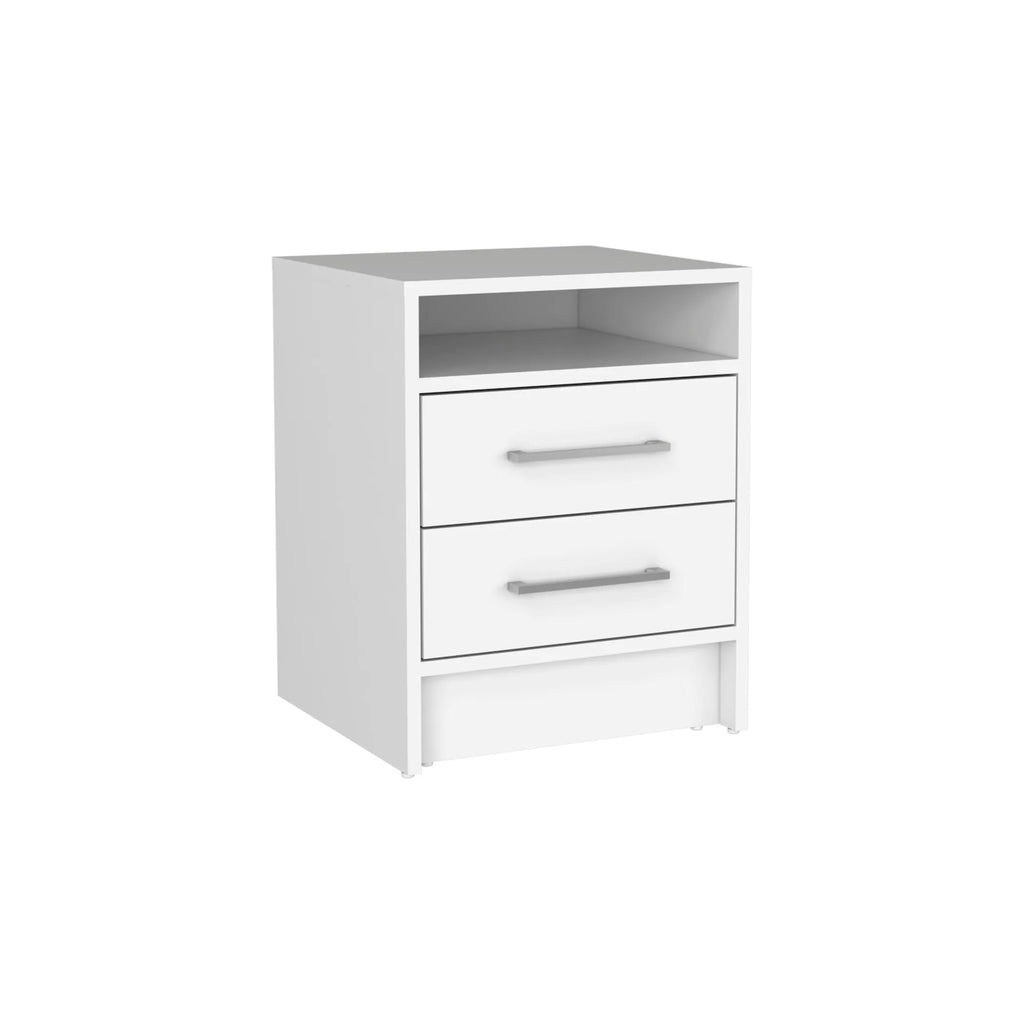Linden 2 Piece Bedroom Set, White / Smokey Oak Finish — view 4