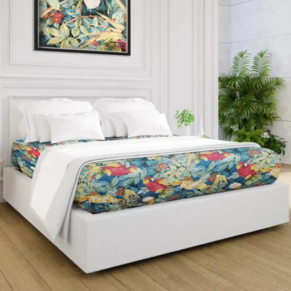 Quilted Tropical Print Bedspread 2 PK