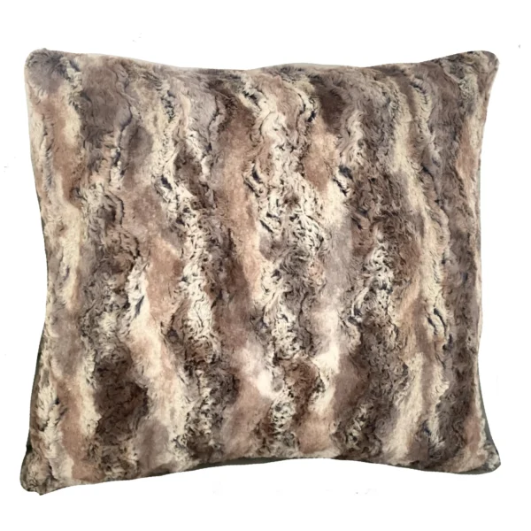 Plutus Elegant Brandy Fox Light Brown Gold White Handmade Luxury Pillow