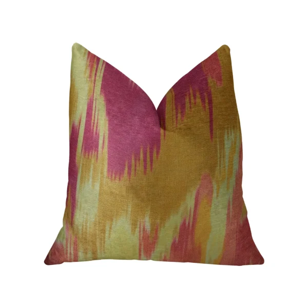 Plutus Electra Magenta Orange and Cream Handmade Luxury Pillow