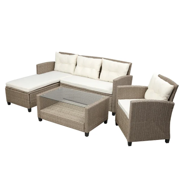 Set Of 4 Piece Outdoor, Patio Furniture